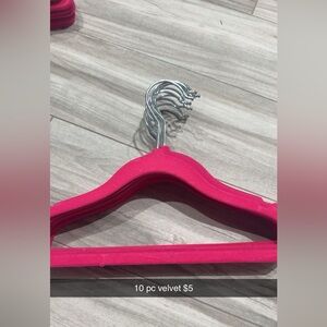 Pink Velvet Hangers Set(10 pc, Mini/Kids)